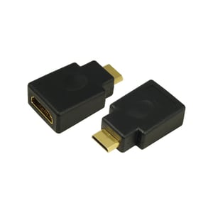 LogiLink AH0009 HDMI C to HDMI A Adapter, Black