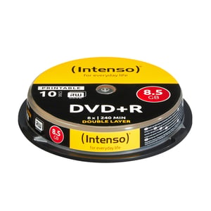 Intenso 1x10 DVD+R 8.5GB 8x Double Layer printable 8.5 GB DVD+R DL, 10 pcs.