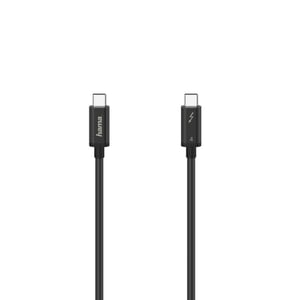 Hama USB-C 0,8 m 40 Gbit/s Svart