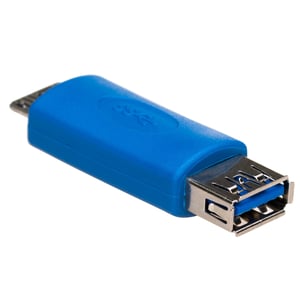 Akyga AK-AD-25 adapter för USB-kabel typ A till USB-kabel typ micro-B, blå
