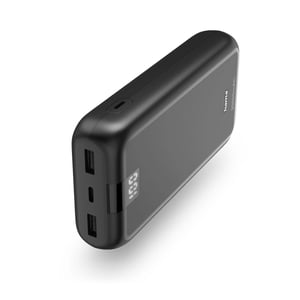 Hama 00201710 Lithium-Polymer (LiPo) Power Bank, 20,000 mAh, Anthracite