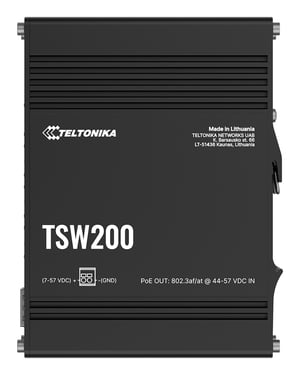 Teltonika TSW200 Nie zarządzany Gigabit Ethernet (10/100/1000) Obsługa PoE Czarny