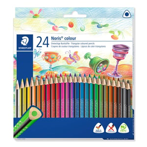 Staedtler 187 Black, Blue, Burgundy, Brown, Green, Light Blue, Light Green, Light Gray, Purple, Mauve, Orange, Peach, Red, Turquoise, Violet, White, Yellow (24 pcs.)