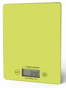 Esperanza EKS002G köksvåg Grön, gul skiva Rektangulär elektronisk köksvåg