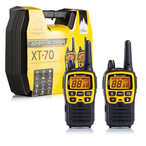 Midland XT70 Adventure Funkgerät, 93 Kanäle, 433,075 – 446,09375 MHz, Schwarz, Gelb