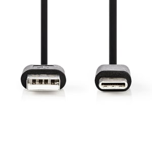 Nedis CCGB60600BK30 USB 2.0 Cable, 3 m, USB-C to USB-A, Black