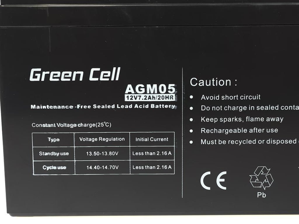 Green Cell AGM05 akumulator Ołowiany (VRLA) 12 V 7,2 Ah