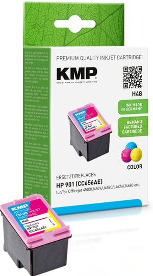 KMP H48 nabój z tuszem 1 szt. Cyjan, Purpurowy, Żółty