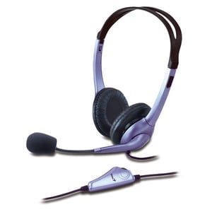 Genius Computer Technology HS-04S Kopfhörer-Set, kabelgebunden, Kopfbügel, Büro/Callcenter, Metallic
