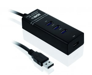 iBox IUH3FB-hubbar och koncentratorer 5000 Mbit/s Svart