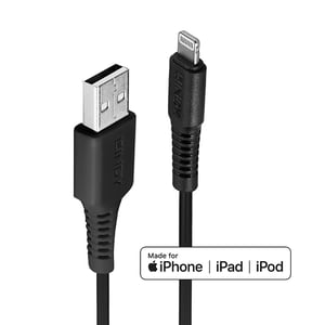 Lindy 31319 Lightning-Kabel 0,5 m Schwarz