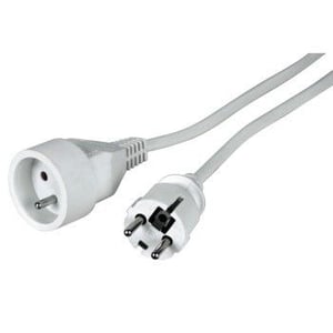 LOGON PSPC05W kabel zasilające Biały 5 m Wtyczka zasilająca typu F