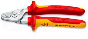 Knipex 95 16 160 Power Cable Cutting/Crimping Pliers Red, Stainless Steel, Yellow Electrical Cable Cutter