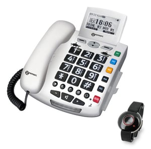 Geemarc Telecom Serenities Analog-/DECT-Telefon Name und Identifizierung des Anrufers Weiß