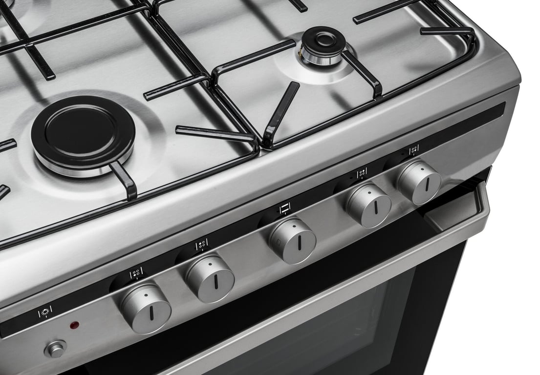 Amica 618GGD4.33HZpFQ(Xx) Kuchenka wolnostojąca Gaz Stal nierdzewna