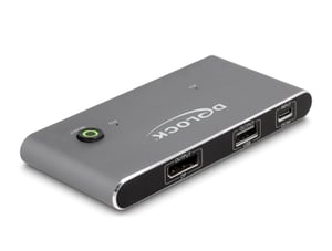 DeLOCK USB-C to DisplayPort 8K 30 Hz KVM Switch with USB 2.0