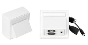 Vivolink WI221260 HDMI + USB-A + 3.5mm Power Outlet, White