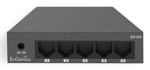 EnGenius ES105 Netzwerk-Switch, unmanaged, Gigabit-Ethernet (10/100/1000), schwarz