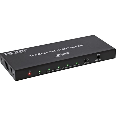 InLine 57887B rozgałęziacz telewizyjny HDMI 4x HDMI
