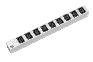 Secomp 19.07.1202 2-meter splitter with 9 power outlets, aluminum