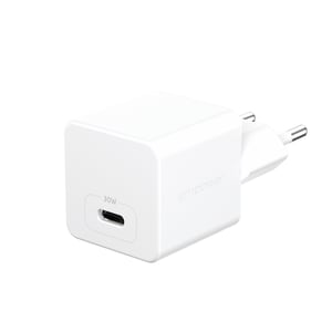 PanzerGlass empower™ by ® Turbo 30W-Ladegerät, einzelner USB-C-Anschluss | EU-Stecker | Silber-Weiß Smartphone Weiß Wechselstrom Schnellladung Intern