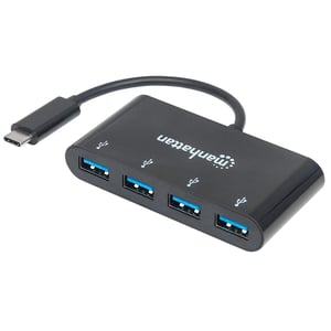 Manhattan 162746 USB 3.2 Gen 1 (3.1 Gen 1) Type-C Docking Station, Black