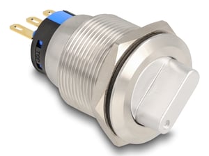 DeLOCK 22016 elektrischer Schalter Drehschalter Silber