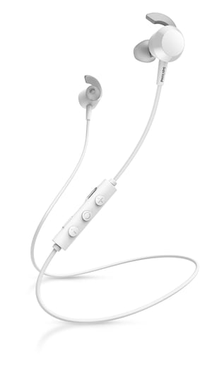 Philips TAE4205WT/00 Kopfhörer/Headset, kabellos, In-Ear, Bluetooth für Anrufe und Musik, weiß