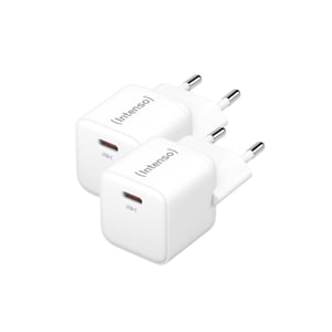 Intenso 7803032 Ladegerät für mobile Geräte, Powerbank, Tablet, Smartphone, universell, weiß, Wechselstrom, Schnellladung, intern