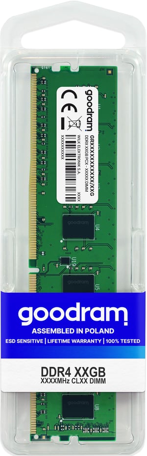 Goodram GR3200D464L22S/8G 8 GB memory module, 1 x 8 GB DDR4 288-pin DIMM