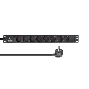 Lanview LVR-2MSCH-LIC-SCH8 rozdzielacz zasilania PDU 8 x gniazdo sieciowe 1U Czarny