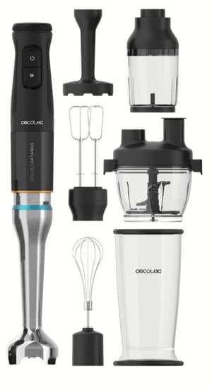 Cecotec 03979 blender Blender immersyjny 1500 W Czarny, Stal nierdzewna