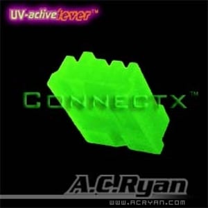 AC Ryan Connectx™ Floppy Power 4pin Female - UVGreen 100x Zielony
