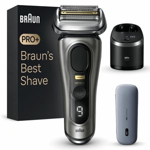 Braun Series 9 Pro+ 9575cc Wet & Dry Rakapparat med rakblad Trimmer Metallic