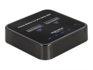DeLOCK M.2 Docking Station for 2 x M.2 SATA SSDs with Cloning Function