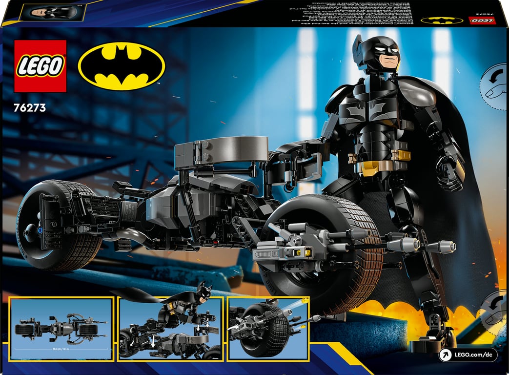 фото Блоковий конструктор LEGO DC Batman Фігурка Бетмена для складання і бетцикл (76273)