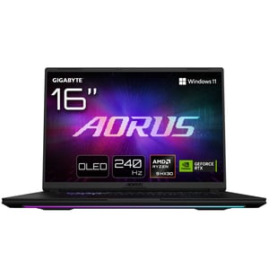GIGABYTE AORUS MASTER 16 6YJM5DEE65SP notebook/laptop AMD Ryzen™ 9 9955HX3D 40,6 cm (16") WQXGA 32 GB DDR5-SDRAM 2 TB SSD NVIDIA GeForce RTX 5080 Laptop GPU Wi-Fi 7 (802.11be) Windows 11 Pro Czarny Niemiecki