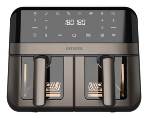 Aiwa AFR-9000 Dual 9 L Standalone 2400 W Hot Air Fryer, Black