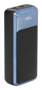 Rivacase VA1080 powerbank, litium-polymer (LiPo), 30 000 mAh, svart, blå