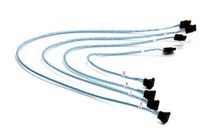 Supermicro 4 x Rundkabel SATA 0,43 m Schwarz, Blau, Weiß