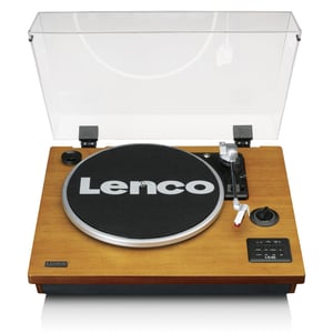 Lenco LS-55WA Plattenteller mit Drehfunktion Plattenspieler mit Riemenantrieb Holz Halbautomatisch