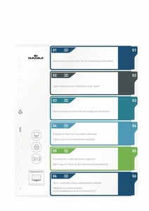 Durable 679427 Card Tab, Blank Tab, Polypropylene (PP), Multicolor