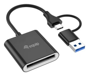 Equip 245461 USB 3.2 Gen 2 (3.1 Gen 2) Type-C Card Reader, Black