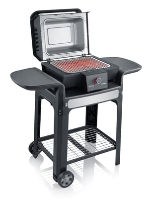Severin PG 8139 grill Grillvagn Eldriven Svart, Rostfritt stål 3000 W