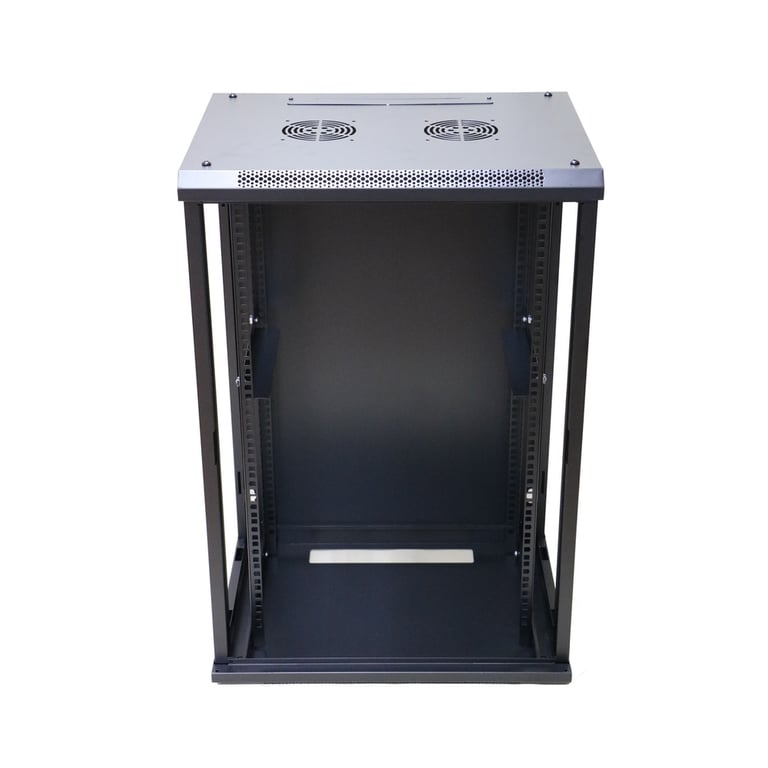 Extralink Szafa rack 15U 600x450 Czarna montowana na ścianie