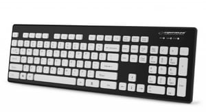 Esperanza EK130K klawiatura Dom USB QWERTY British English Czarny, Srebrny