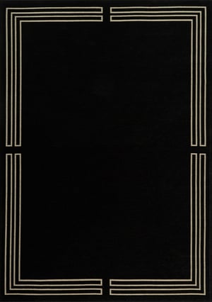 Teppich „Decor Art Deco“ für den Innenbereich, rechteckig, aus Baumwolle und Polyester, schwarz