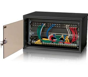 Equip 19" Box 9HU RAL 9005 svart 9U Svart
