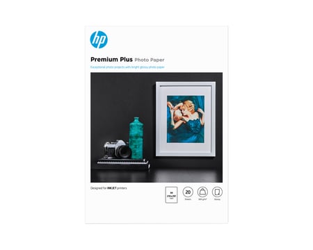 HP Papier fotograficzny Premium Plus, błyszczący – 20 arkuszy/A4/210 x 297 mm