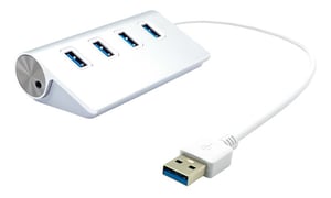 ProXtend USB3-HUB4S Dockingstation, kabelgebunden, USB 3.2 Gen 1 (3.1 Gen 1), Typ A, weiß